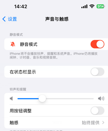 射阳苹果15Pro维修网点分享iPhone15Pro系列机型中隐藏静音图标 